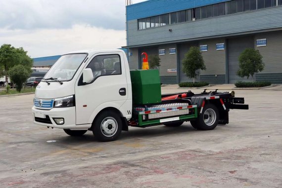 东风华神纯电动勾臂垃圾车